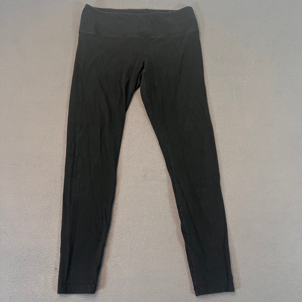 Victoria’s Secret PINK Womens XL Mid Waist Leggings Black Classic Waist Logo 24L