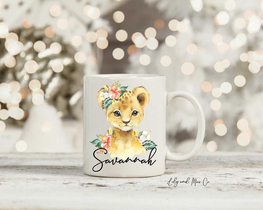 Lion Mug Christmas Gift Mug Ceramic Mug Baby Lion Wild One Personalized Mug