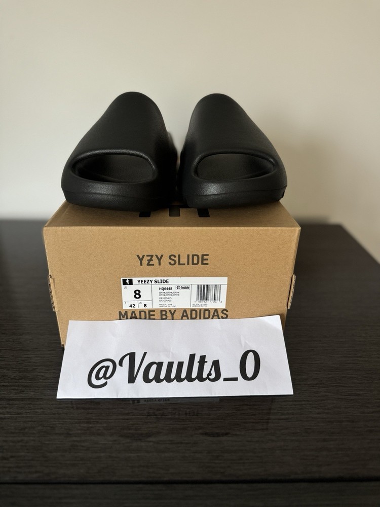 Adidas Yeezy Slide Onyx (HQ6448) Men's Size 8 (100% Authentic With Tags)
