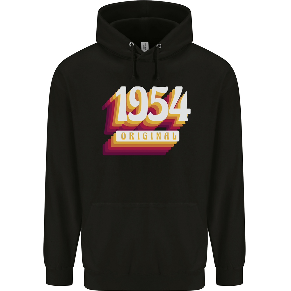 Retro 71st Birthday Original 1954 Mens 80% Cotton Hoodie