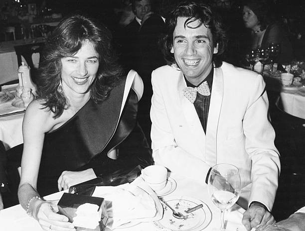 Composer Jean-Michel Jarre his wife actress Charlotte Rampling sit- Old Photo