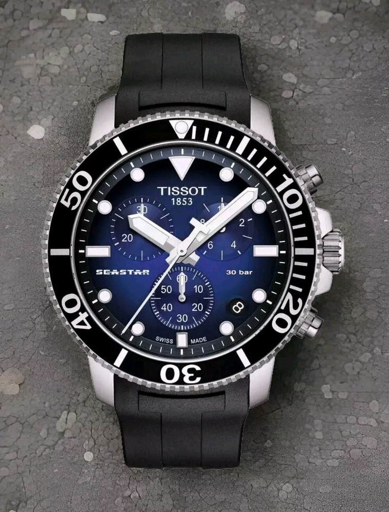 Tissot Seastar 1000 Blue Gradient Men's Dive Watch T1204171704100