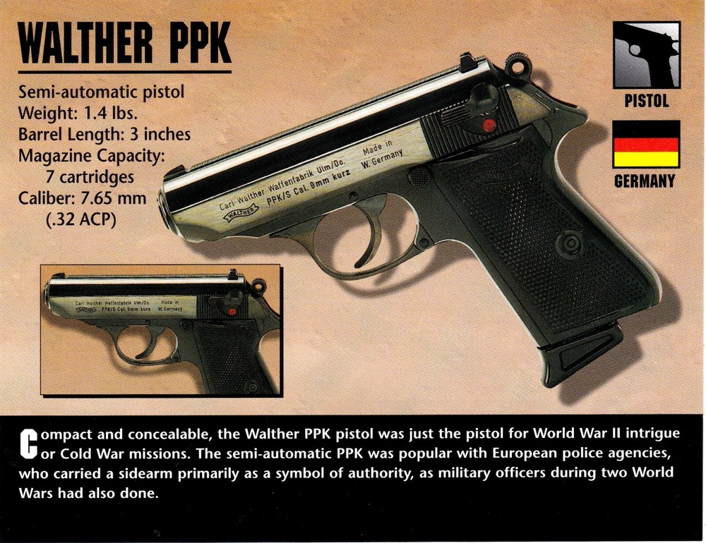 Walther PPK Pistol Classic Firearms Photo Card u