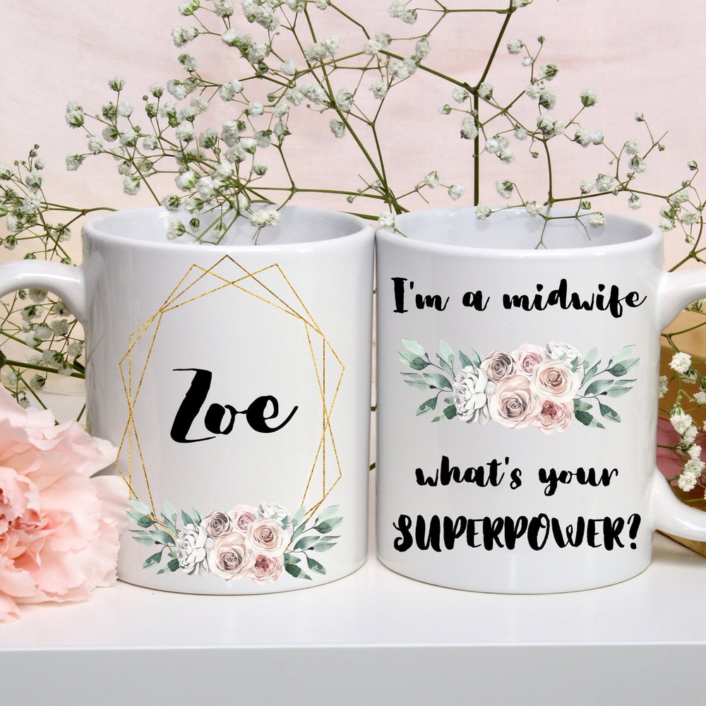 Personalized Profession Mug Midwife Designer Mug What's Your Superpower Coffee