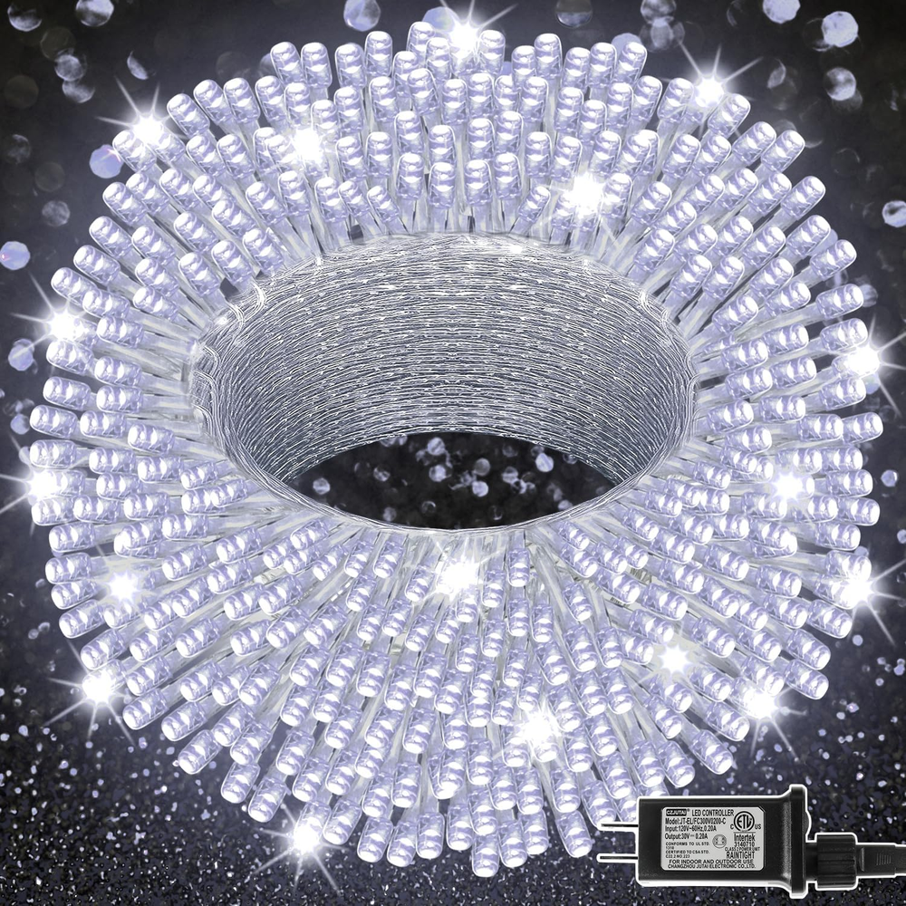 300 LED String Lights Outdoor Indoor, Extra Long 98.5FT Super Bright Christmas L