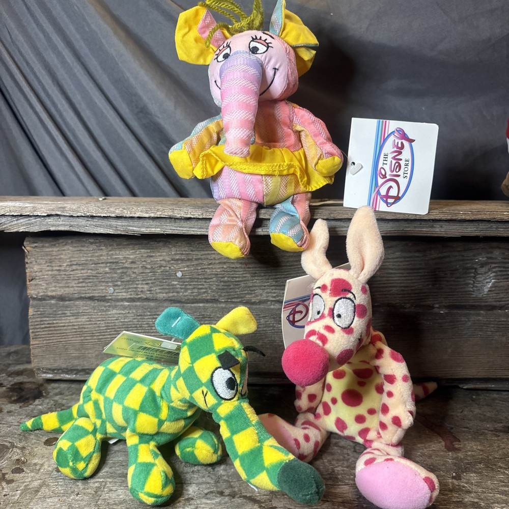 Disney Winnie The Pooh Heffalump Woozle #2 #3 #4 Mini Bean Bag 8' Plush Toys