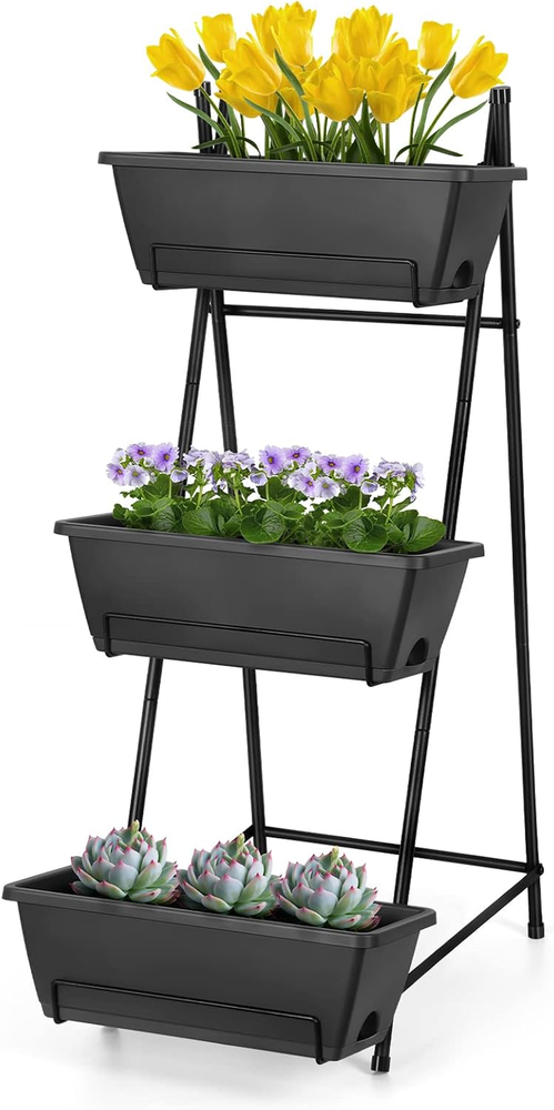 Vertical Garden Planter 3 Tier Raised Garden Bed Freestanding Elevated Raised...