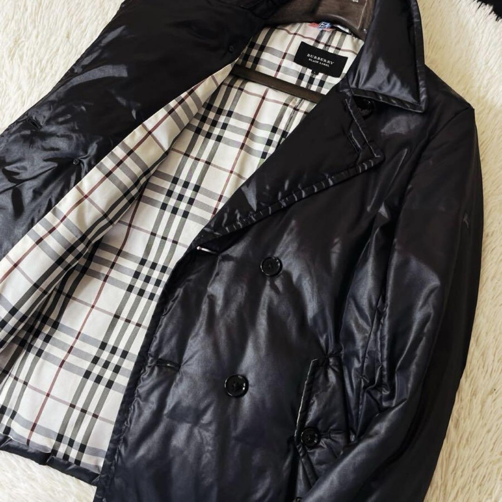 Burberry Black Label Stylish Down Jacket L Black F/S from Japan