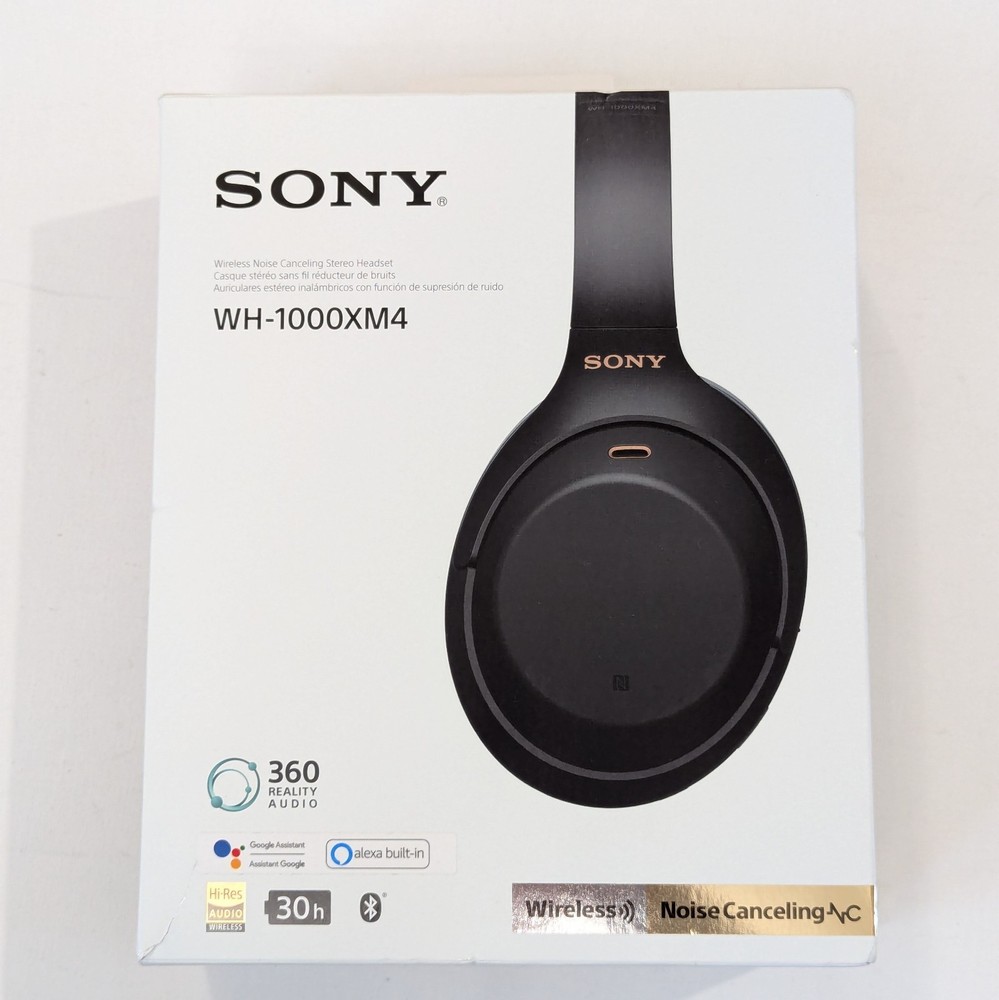 Sony WH-1000XM4 Wireless Noise Cancelling Over-Ear Headphones in Black