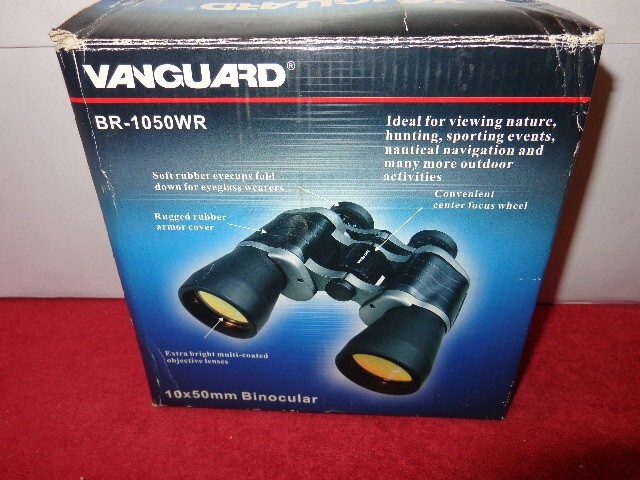 VANGUARD 10x50mm BINOCULARS NEVER USED IN ORIGINAL BOX- MODEL # BR-1050WR  #Z290