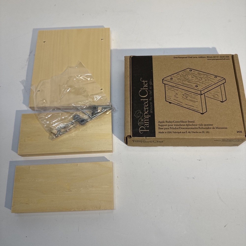 Pampered Chef Apple Peeler Corer Slicer Stand with Base #2435 New