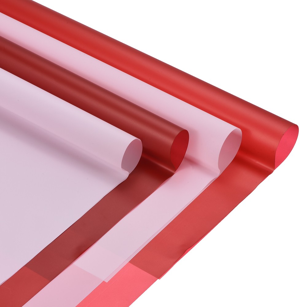 22.4x22.4 Inch Flower Bouquet Wrapping Paper, Carmine/Light Purple