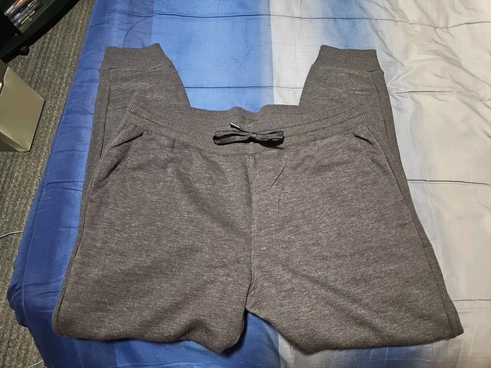 Members Mark Womens Ribbed Trim Joggers in Charcoal Gray XXL - New & Stylish-image