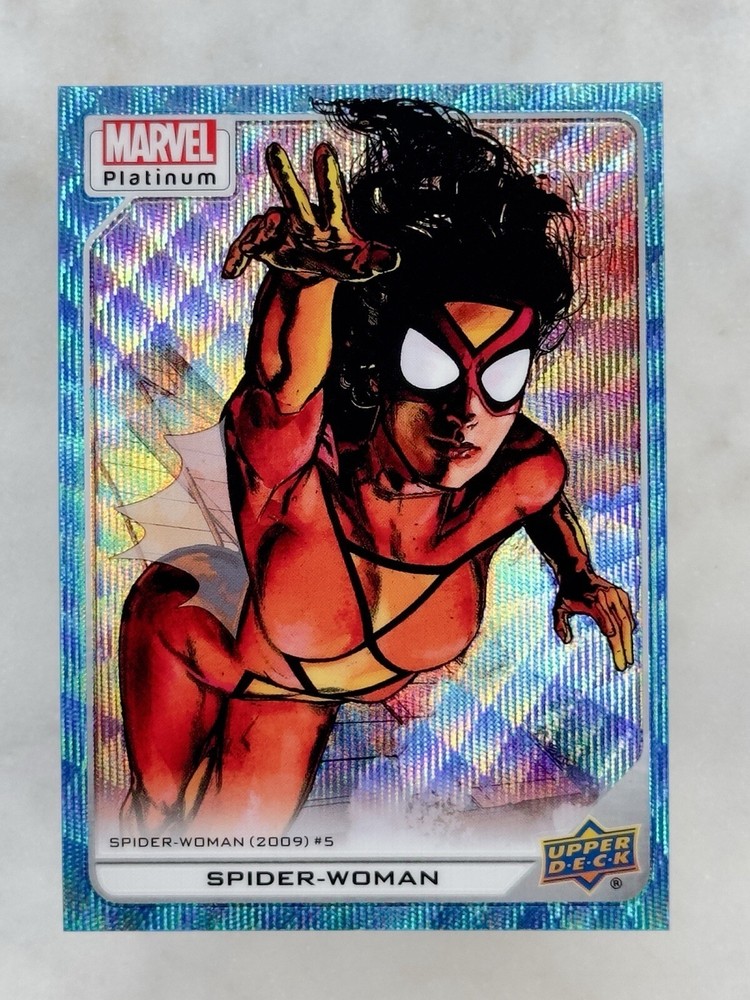 2023 Upper Deck Marvel Platinum High Series Blue Surge Spider-Woman #111
