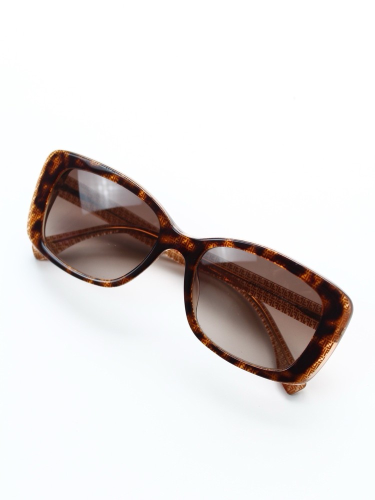 Fendi Monogram Brown Gradient Square Sunglasses FF 0002/S