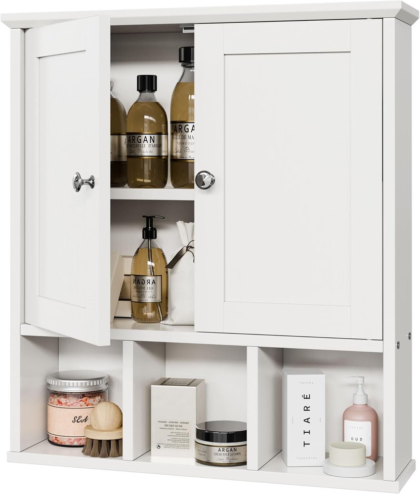 Wall Mount Bathroom Cabinet with 2 Doors for Storage