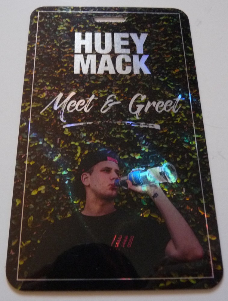 Huey Mack Concert Tour Meet & Greet Backstage Pass Laminate D2