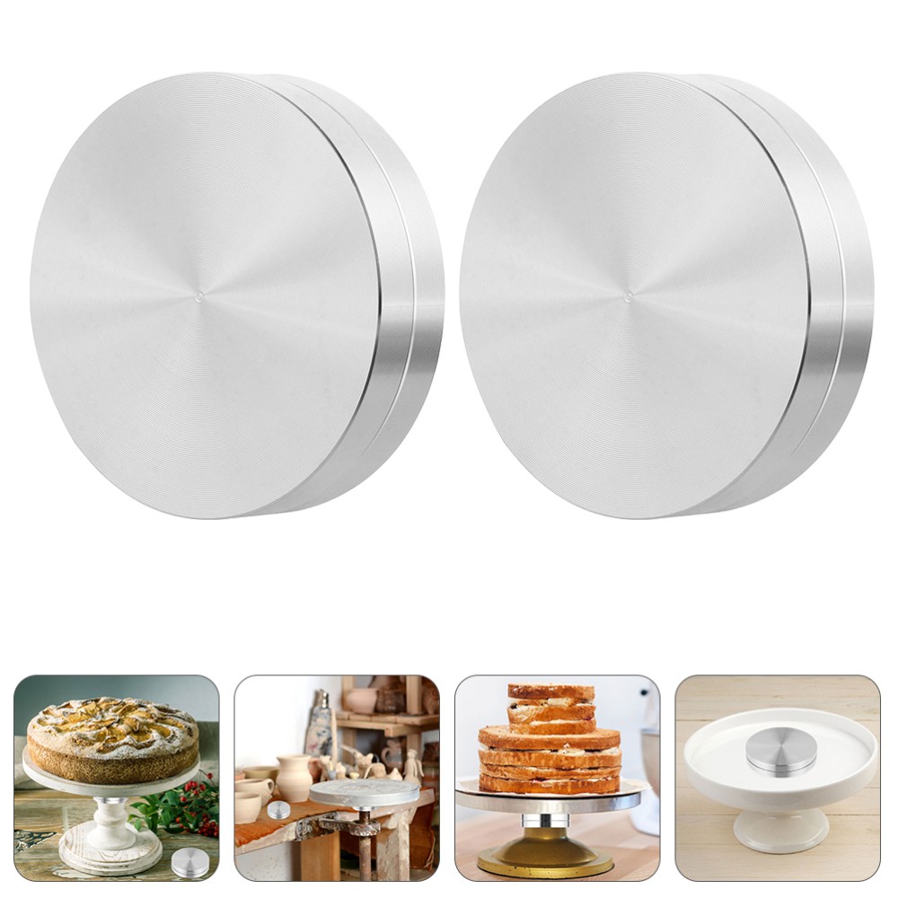 2 Pcs Aluminum Rotor Bearings for Turntable Base Axle - Durable Dining Supplies