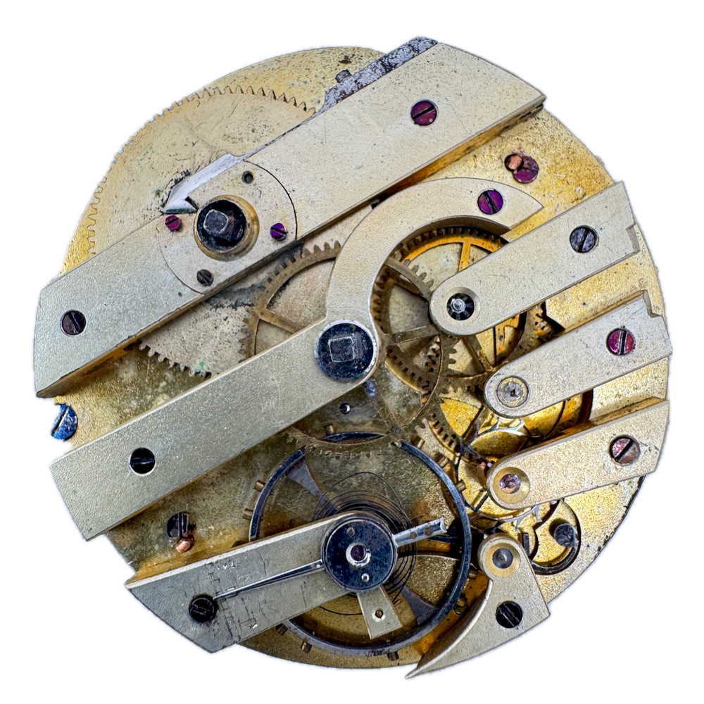 Antique 18s M. J. Tobias Key Wind Open Face Pocket Watch Movement Swiss