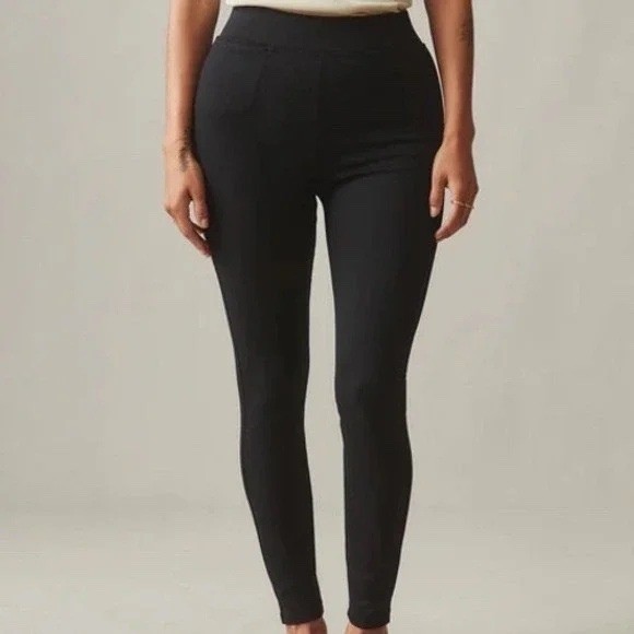 American Giant Women's Ponte Slim Pant High Rise Size 12 Made In USA