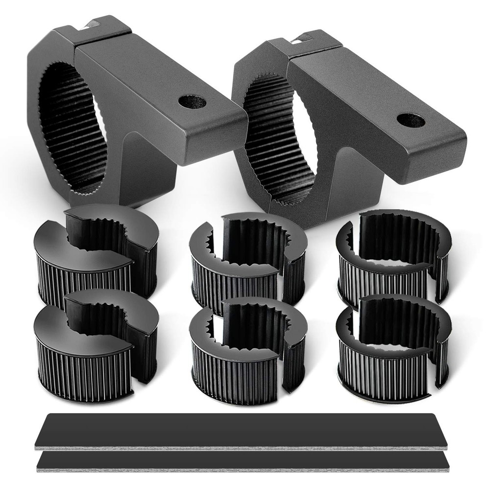 90020B 2 Pack Mounting Bracket Kit LED Off Road Light Horizontal Bar Tube Cla...