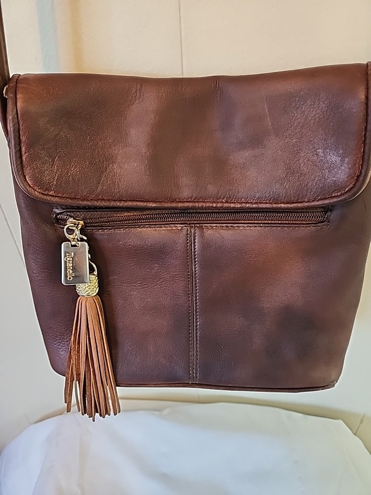 vintage tignanello leather handbag