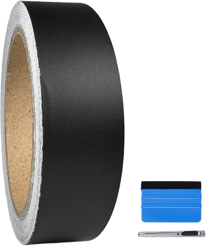 LZLRUN 1Inch x 30Feet Matte Blackout Vinyl Tape - Free Tool Kit Included