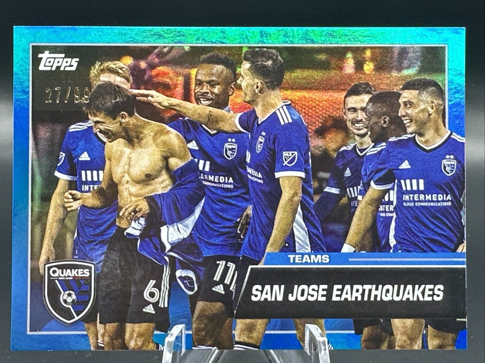 2023 Topps MLS Team Card Blue Foil 27/99 San Jose Earthquakes #177