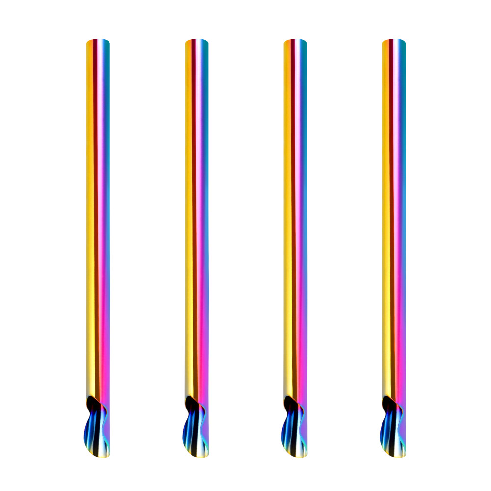 Stainless Steel Straight Reusable Metal Straws for Drinks and Smoothies