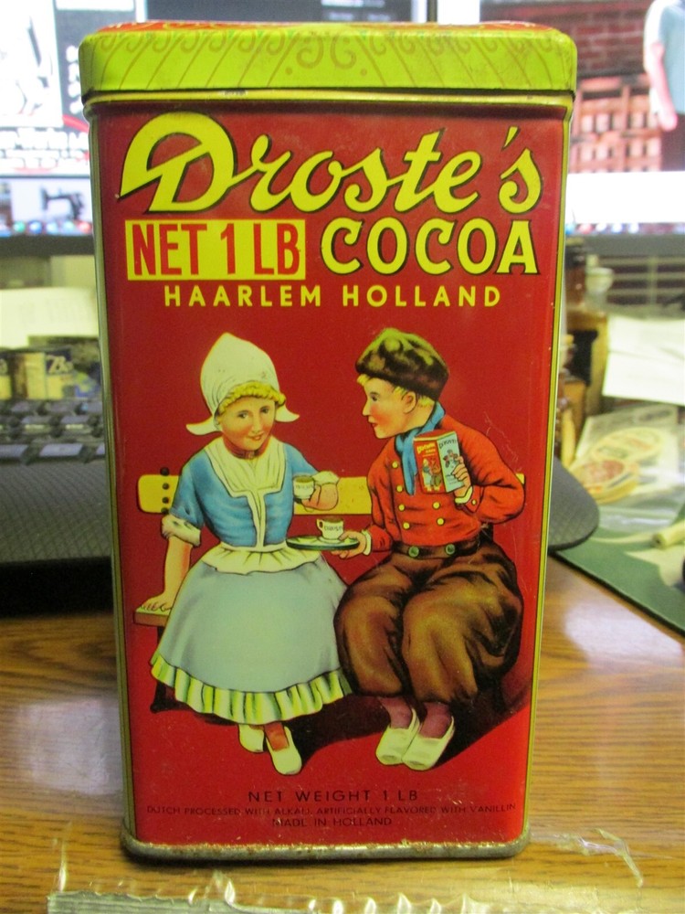 Droste's Cocoa metal tin 6.25