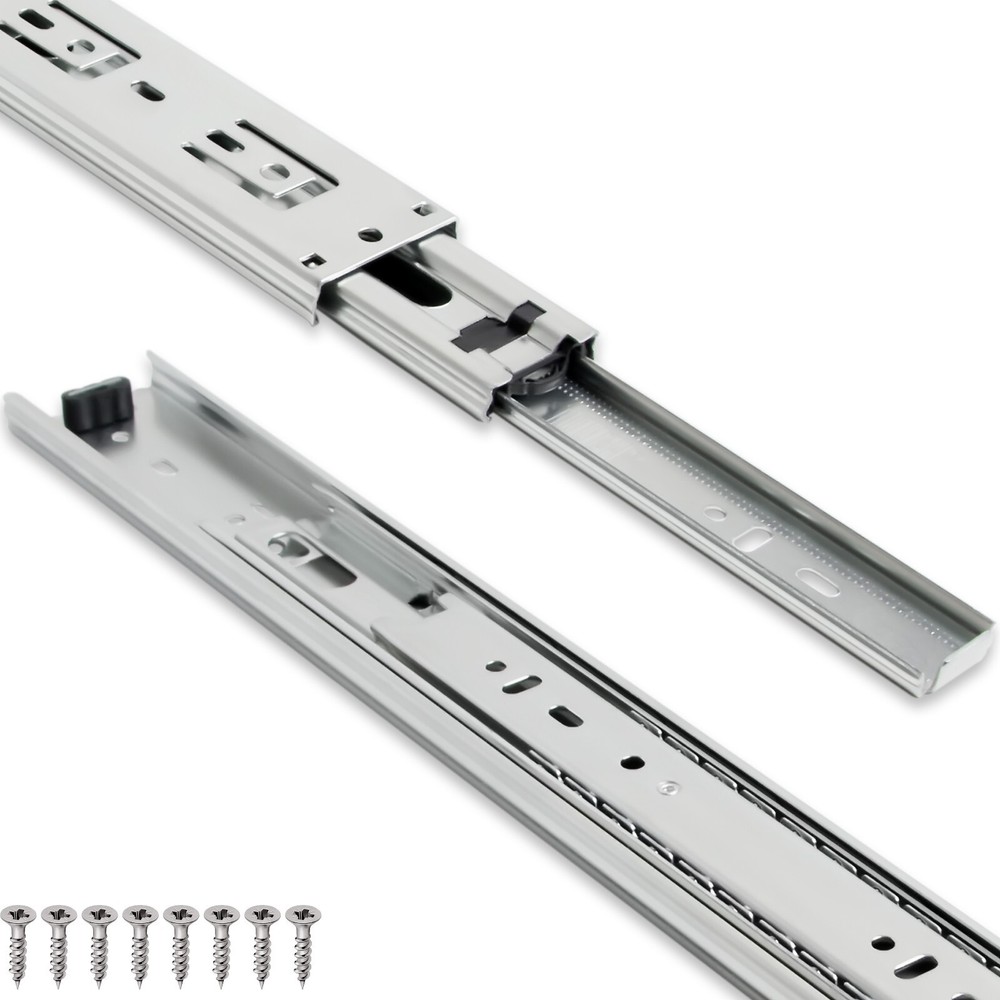 Full Extension Drawer Slides, Ball Bearing Side Mount, 10