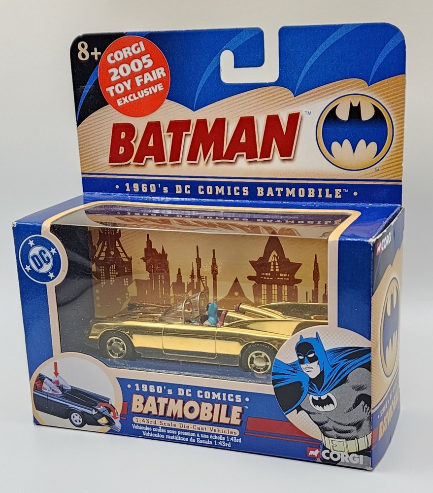 Batman 1960's Corai Gold Batmobile 1:43rd SCALE DIE-CAST 2005