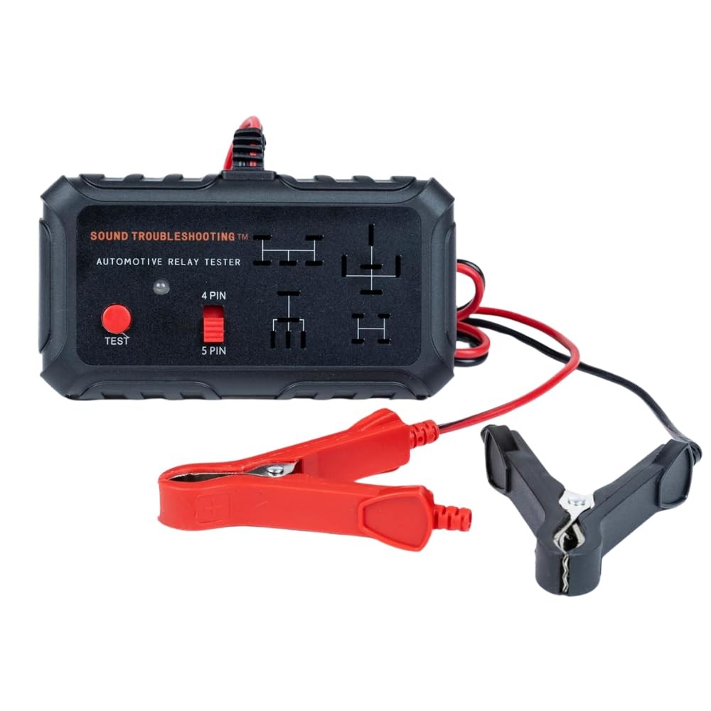 12V Automotive Relay Tester for 4 & 5 Pin Relays - Compact Handheld Diagnostic Tool