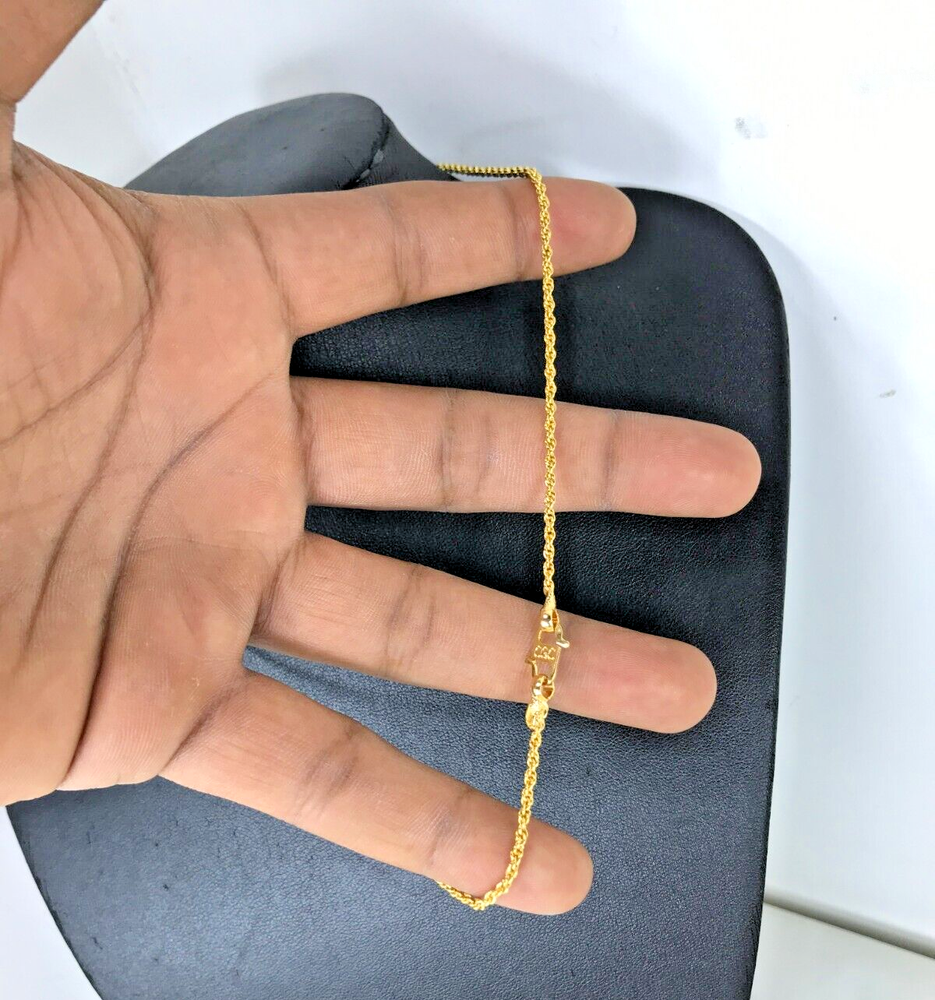 Rope necklace fashion chain 18K Gold plated