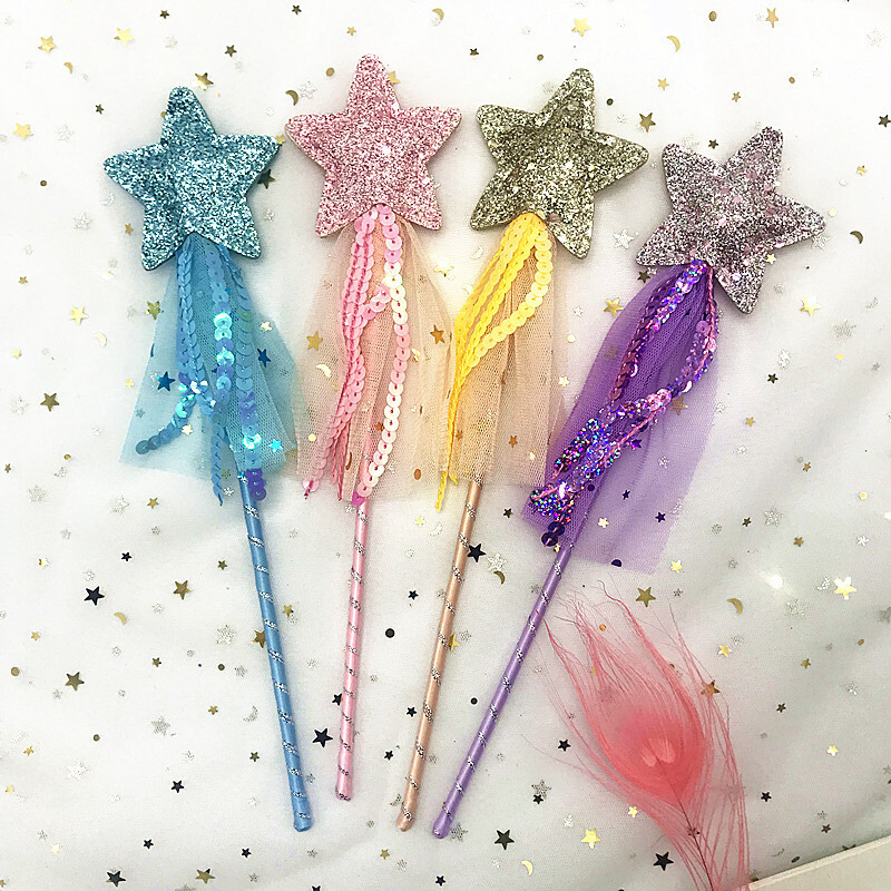 Cute Dreamlike Star Fairy Wand for Kids Birthday Party Gift  