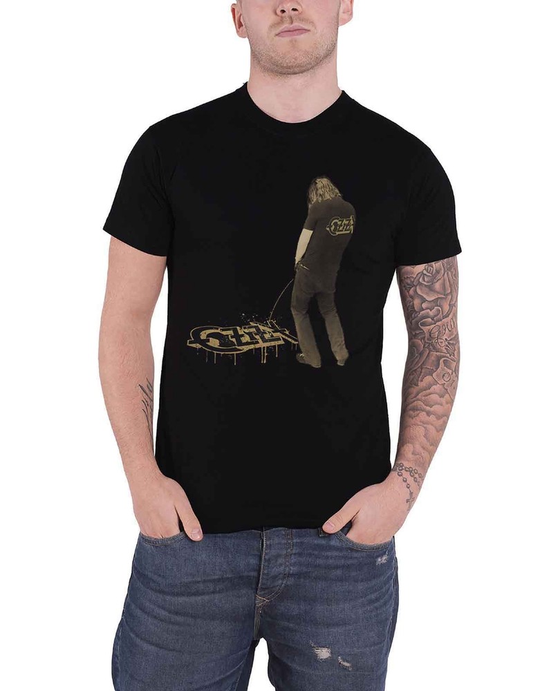 Ozzy Osbourne Official Leak Logo Black Men's T-Shirt New Design