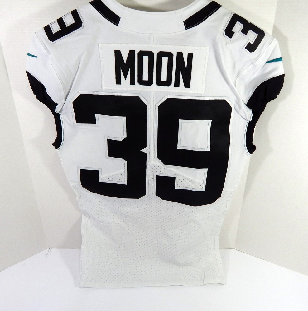 2019 Jacksonville Jaguars Joshua Moon #39 Game Issued White Jersey 100 25 P 40 1