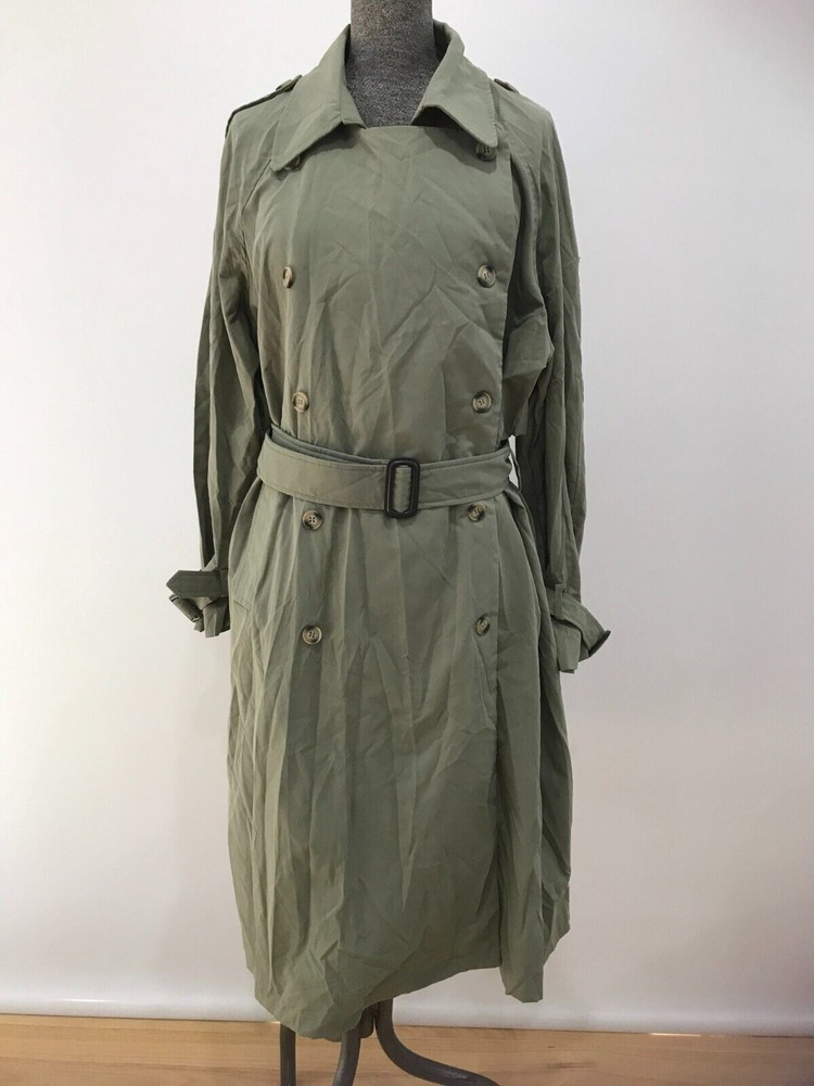 Double breasted khaki trench coat with belt sizes EU 40-42 US 8-10-image