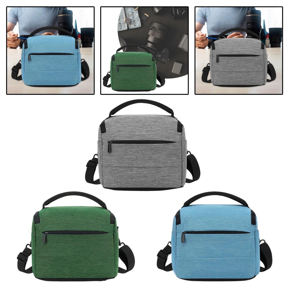 Bolsa de Cámara para Fotógrafos con Bolsillo Compartimentos Ajustables Estuche para Cámara