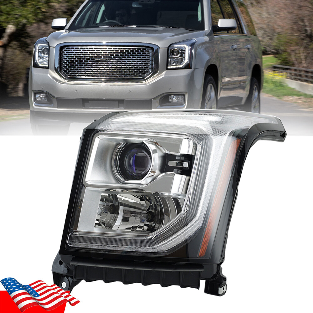 For GMC Yukon XL 2015 2016 2017 Halogen LED DRL LH Projector Headlight Headlamp