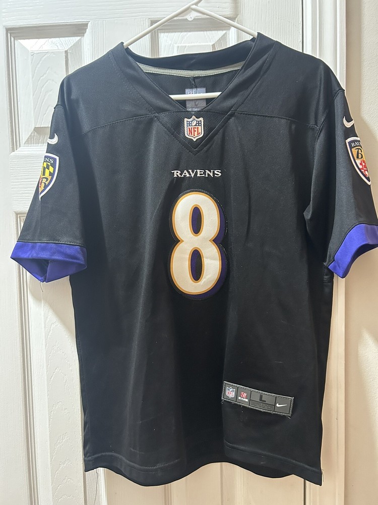 Baltimore Ravens Lamar Jackson Black Nike On Field Limited Jersey Youth Large