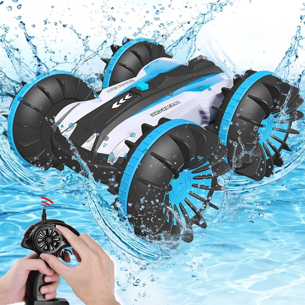 Electrifying Amphibious RC Stunt Car for Boys 6-12 - Waterproof Fun & Adventure