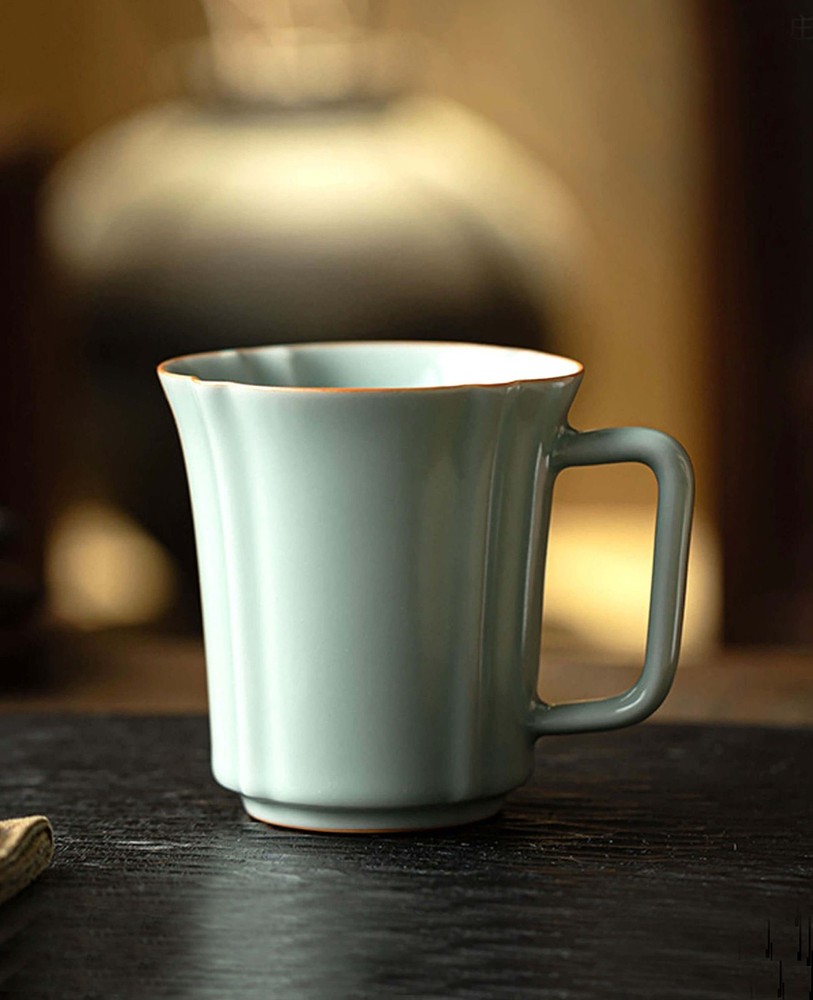 Handmade Elegant Coffee Mug - Echo of Ru | Porcelain Poem Collection - Ts & Cs