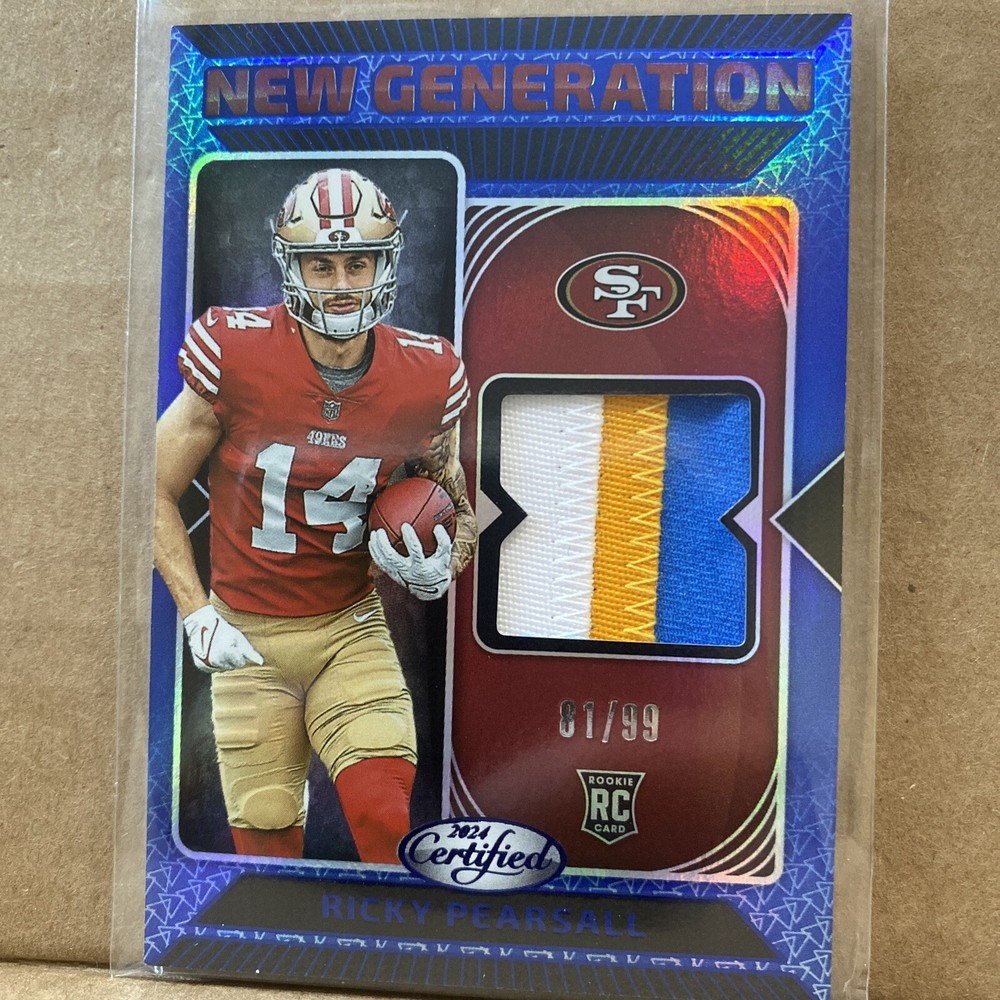 2024 Ricky Pearsall Rookie Patch Error Card 81/99 Certified Blue New Generation  