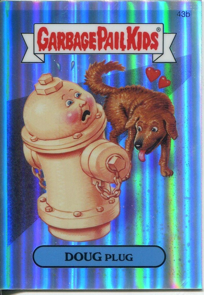 Garbage Pail Kids Chrome Series 2 Refractor Parallel 43b DOUG PLUG