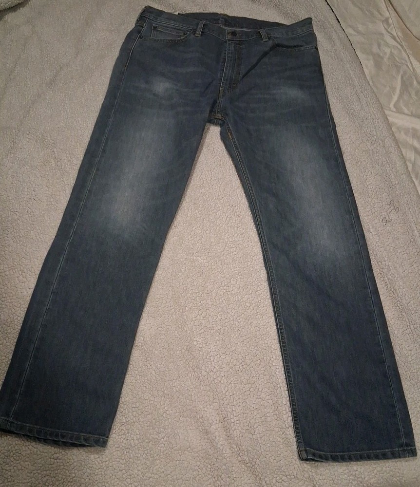 LEVI'S Mens 504 Straight Jeans W36 L32 Blue Cotton
