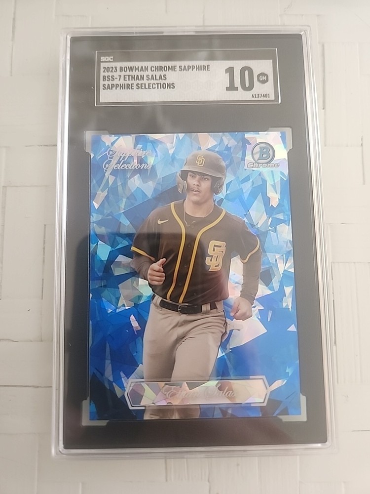2023 Bowman Chrome Sapphire Ethan Salas RC BSS-7 Rookie Card