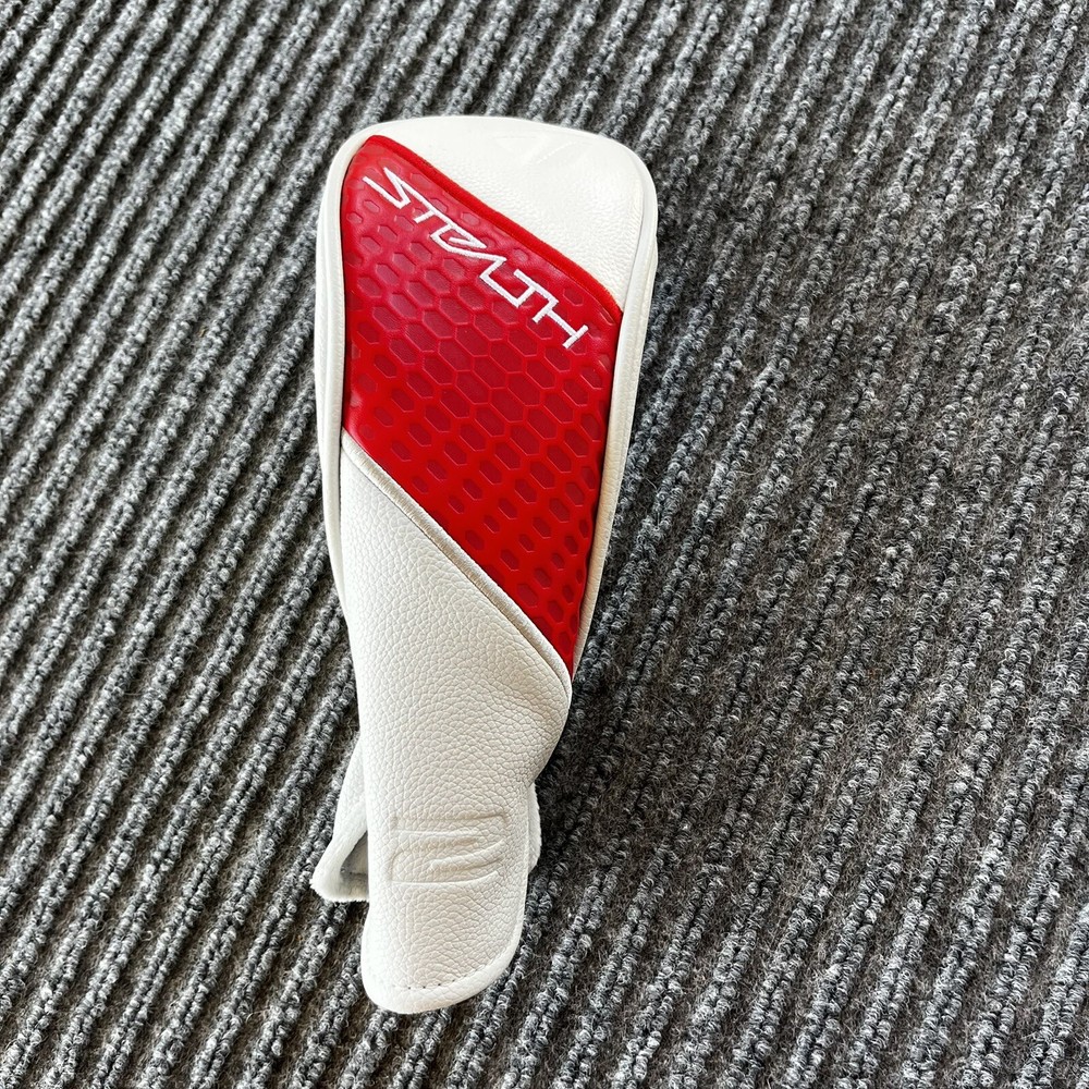 Taylormade Stealth 2 Head Cover Red White Gray W Adjustable Identifier Tag