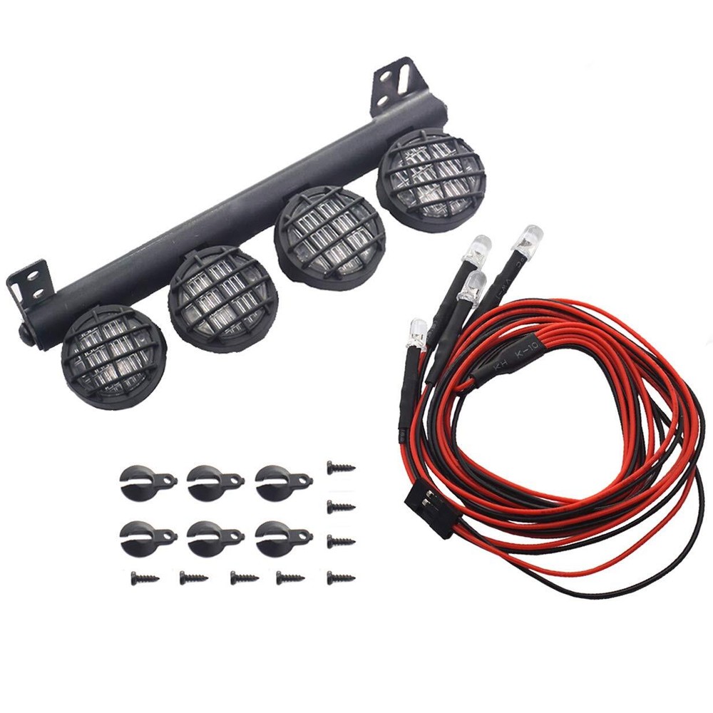 ShareGoo RC 4Led Metal Roof Lamp Headlight for Trax Compatibility