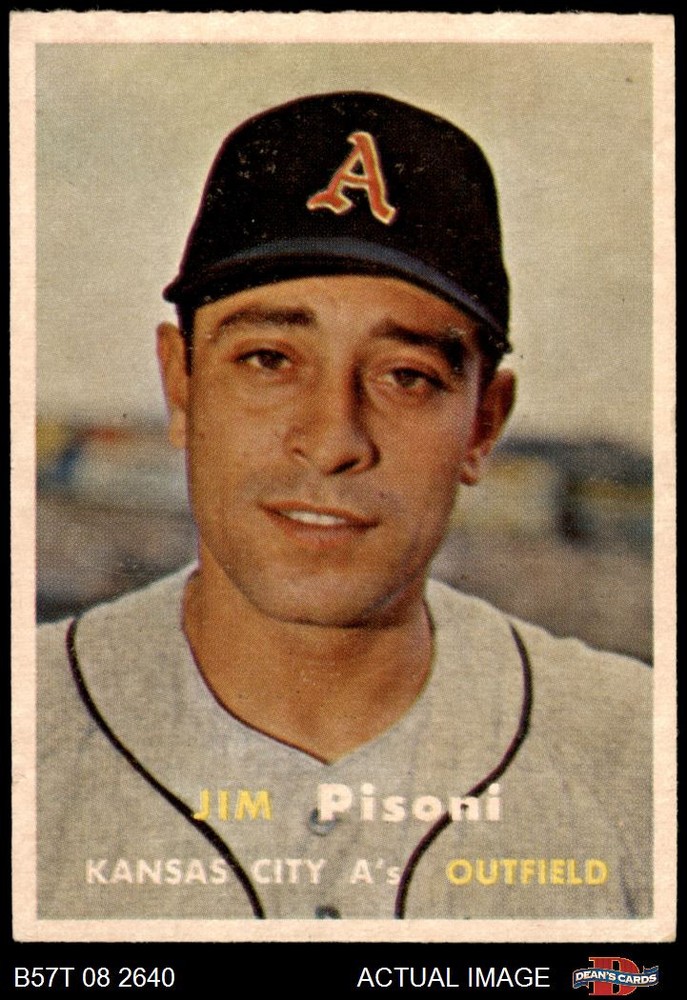 1957 Topps #402 Jim Pisoni Athletics 6.5 - EX/MT+
